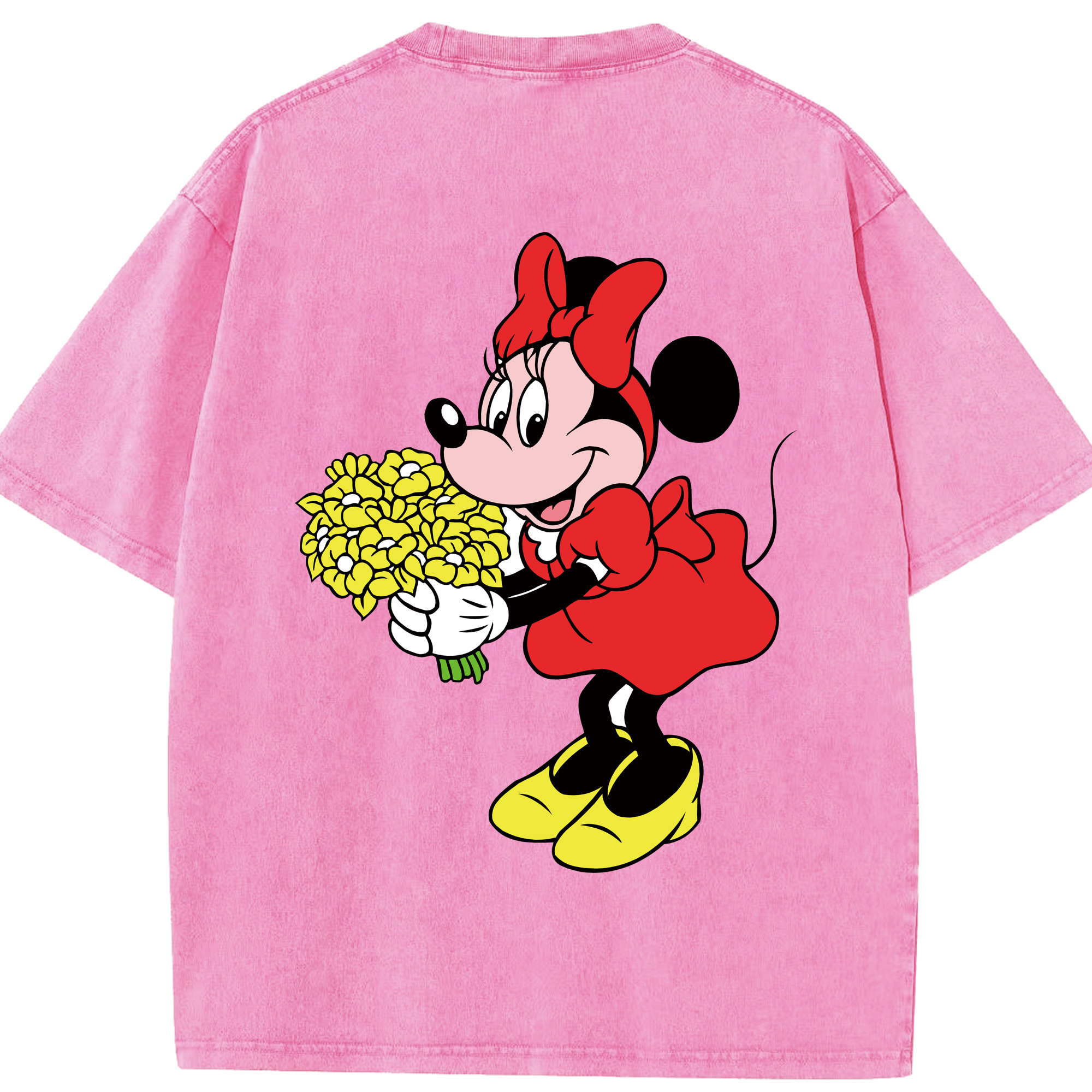 （画像用） ミッキーマウス Mickey Mouse 綿100% ヴィンテージ風 半袖Tシャツ（背面プリント）